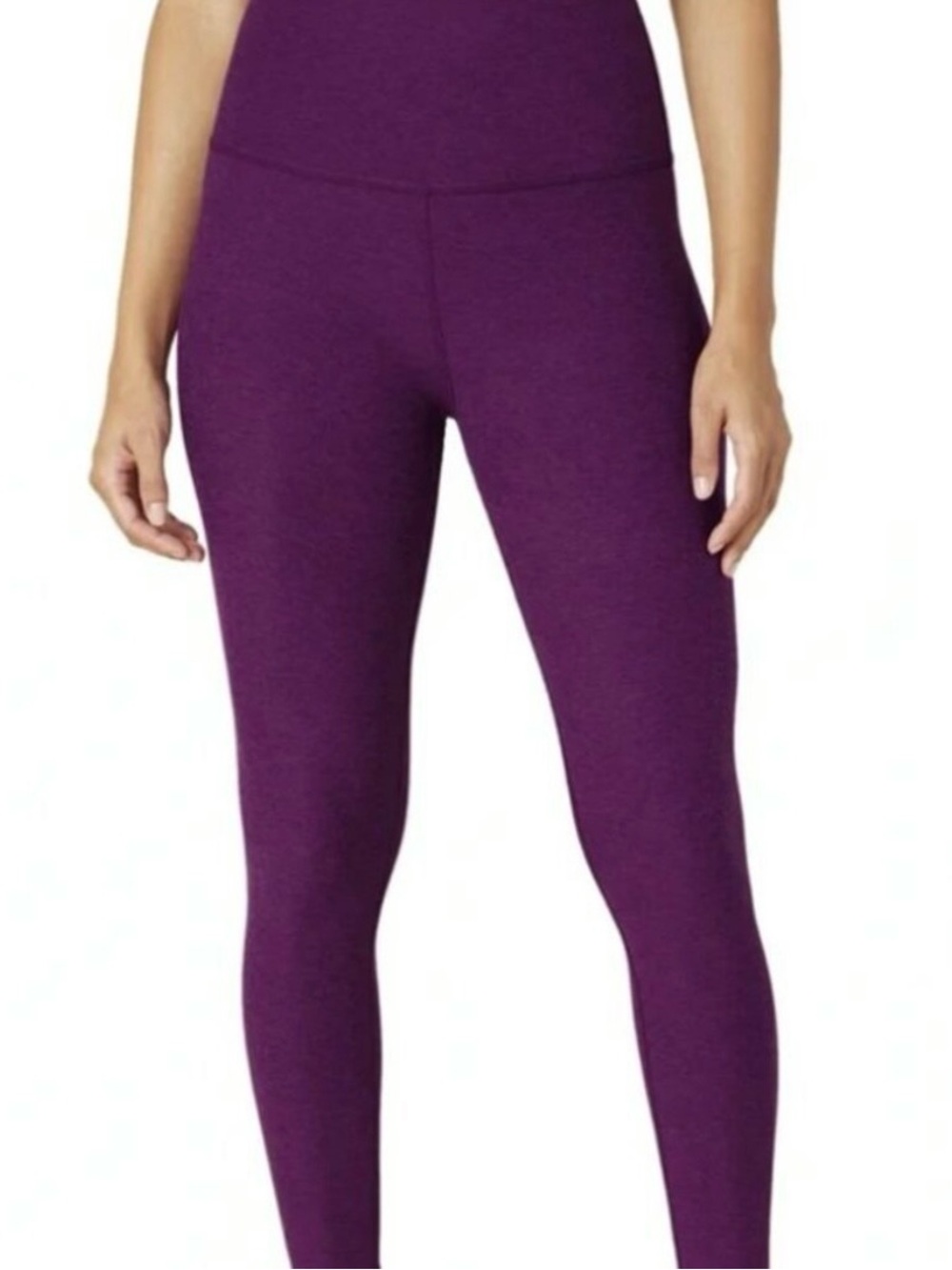 Beyond Yoga Spacedye Caught in the MIDI High Waisted Leggings in Plum, M
